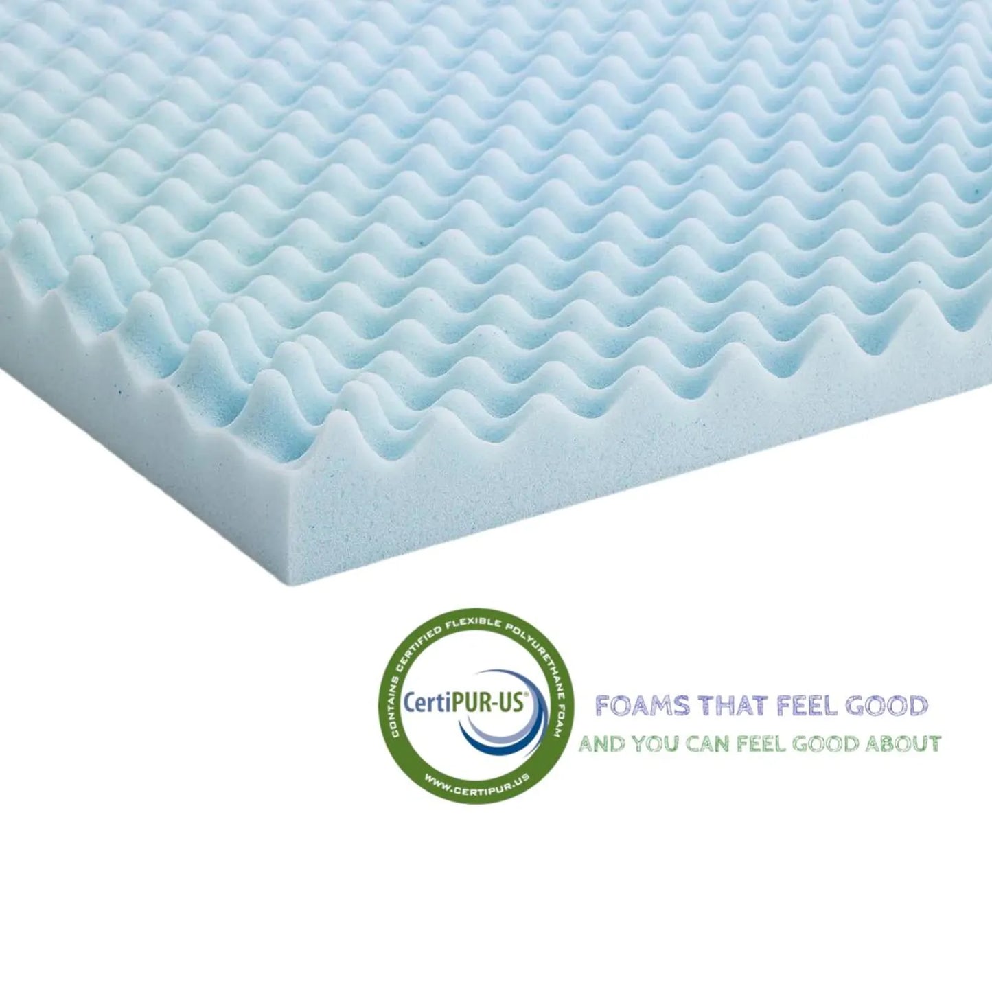 Medical Convoluted Bed Pad / Egg Crate Foam for Hospital Mattress, Made In USA