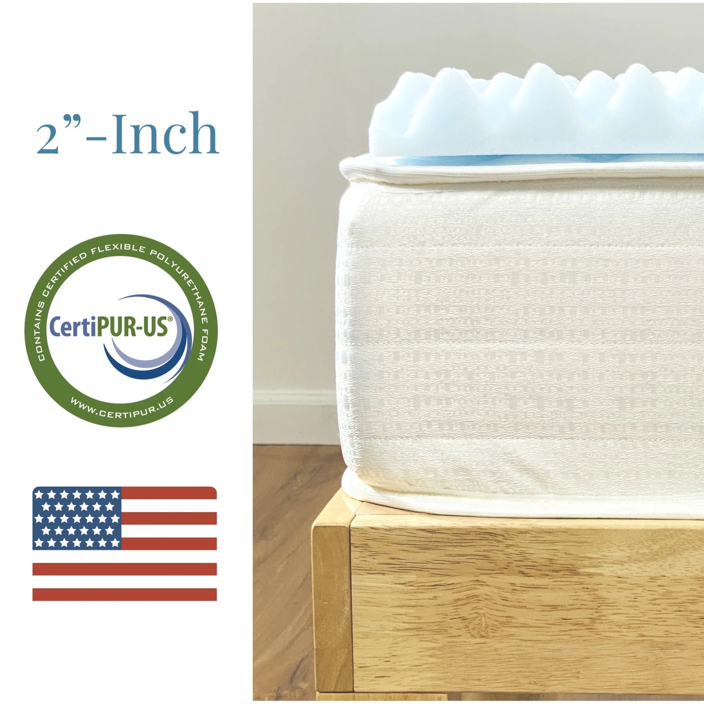 Medical Convoluted Bed Pad / Egg Crate Foam for Hospital Mattress, Made In USA