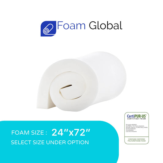 HIGH DENSITY UPHOLSTERY FOAM 24''x 72''